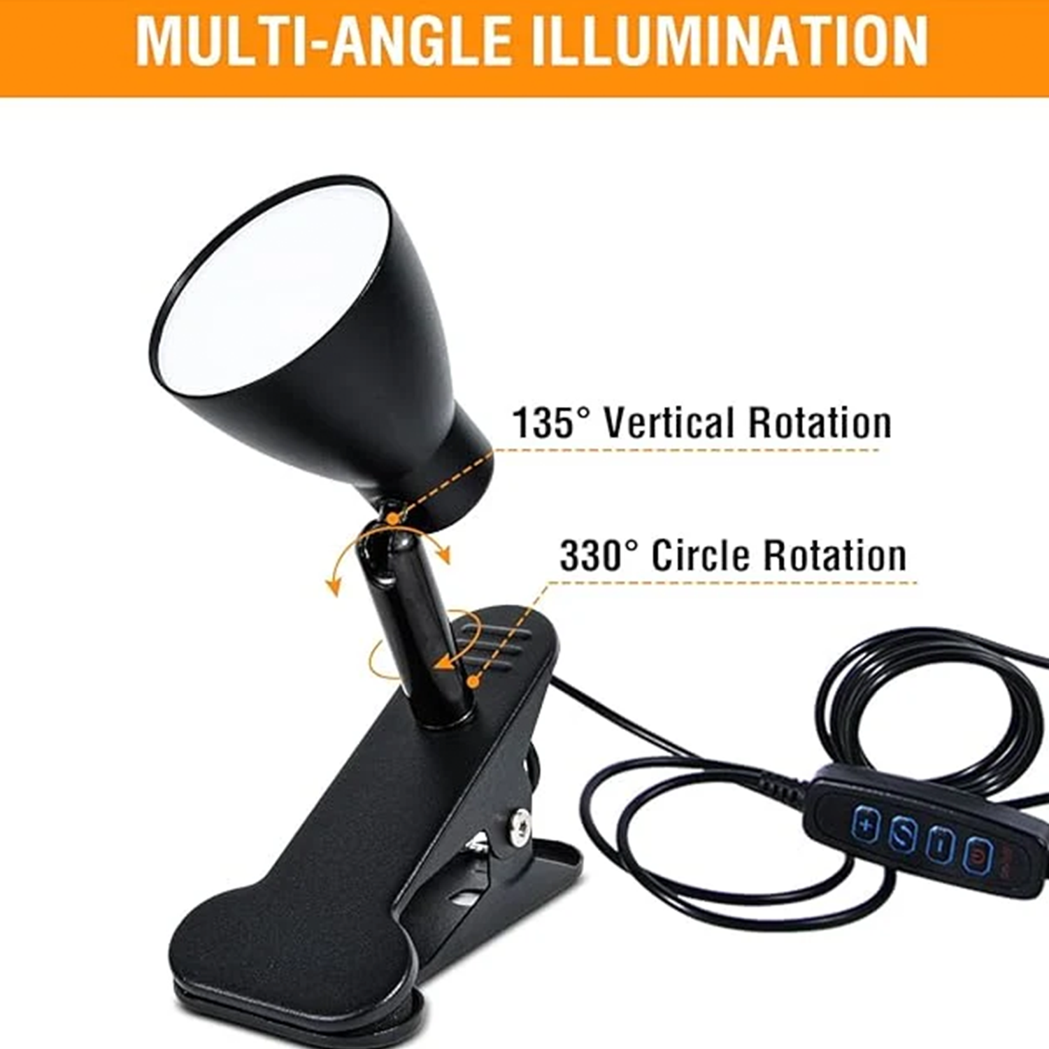 Adjustable \+ Clip‑On LED Lamp Multi‑Color Temperature For Desk And Bedside Use