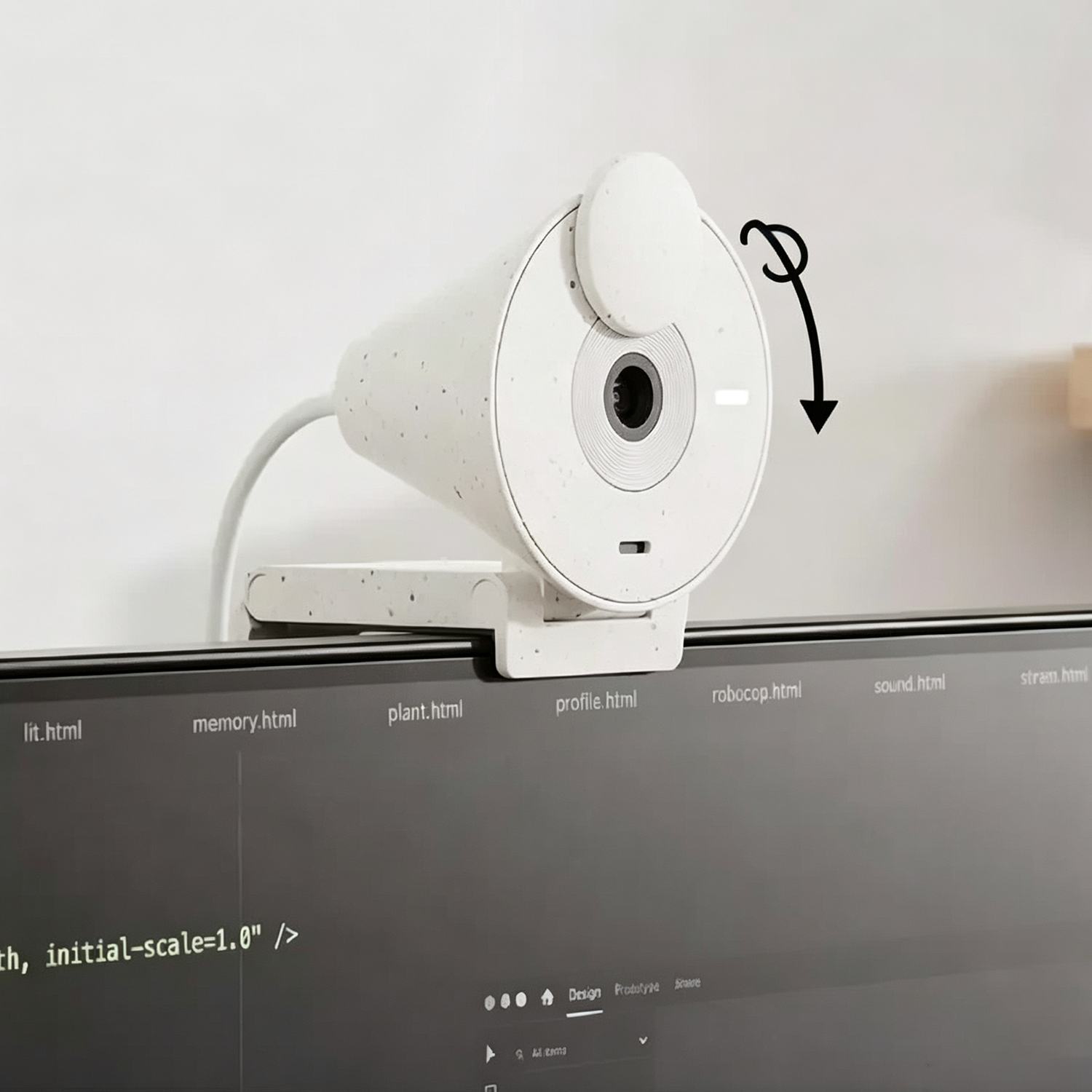 1080P HD Webcam With Privacy Shutter Auto‑Light Adjustment For Video Conferencing